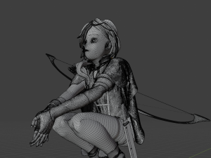 Anime character archer STL 3Dモデル
