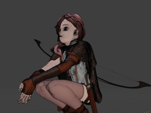 Anime character archer STL 3Dモデル