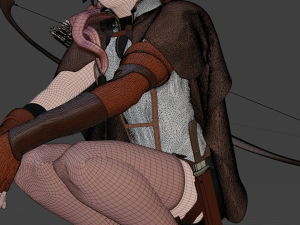 Anime character archer STL 3Dモデル
