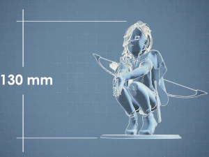 Anime character archer STL 3D Model