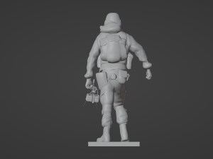 Figures of a walking soldier with RPK and PKM 3D 모델