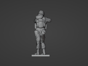Figures of a standing soldier with RPK and PKM 3D Model