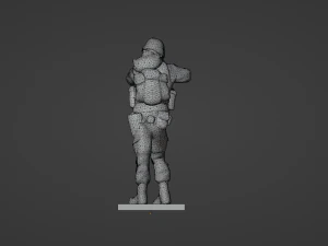 Figuras de um soldado em p&eacute; com RPK e PKM Modelo 3D