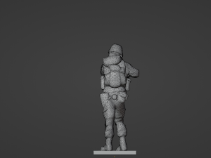 Figures of a standing soldier with RPK and PKM 3D Model