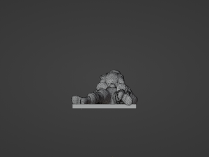 Set soldier figurines in various positions with RPK and PKM 3D 모델