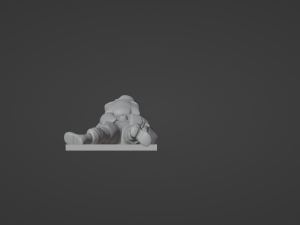 Set soldier figurines in various positions with RPK and PKM 3D 모델