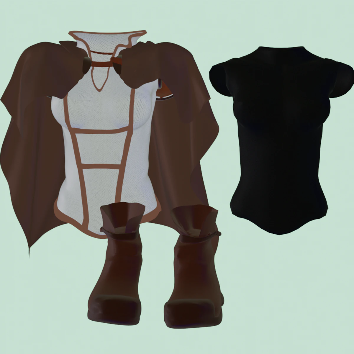 Set medieval fantasy light armor 3D Model .c4d .max .obj .3ds .fbx .stl .blend