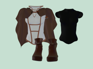 Set medieval fantasy light armor 3D Model
