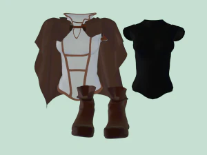 Set medieval fantasy light armor 3D Model