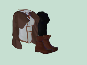 Set medieval fantasy light armor 3D Model