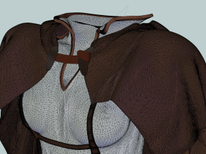 Set medieval fantasy light armor 3D Model