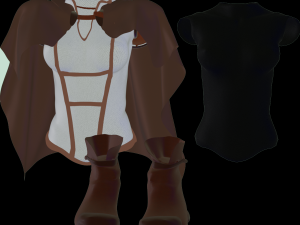 Set medieval fantasy light armor 3D Model