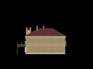 3D European Hotel 19-20 century Low-poly model 3D Model