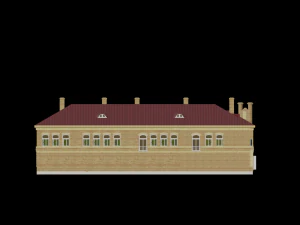 3D European Hotel 19-20 century Low-poly model 3D Model