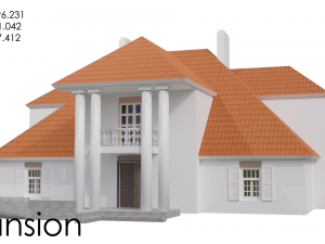 Country background mansion 19-20 century 3D Model