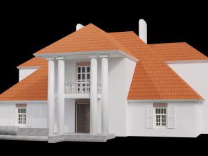 Country background mansion 19-20 century 3D Модель