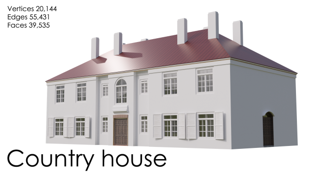 Country background hostelry 19-20 century Model 3D .c4d .max .obj .3ds .fbx .stl .blend 
