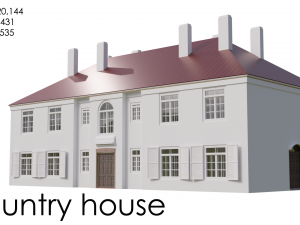 Country background hostelry 19-20 century 3D 모델