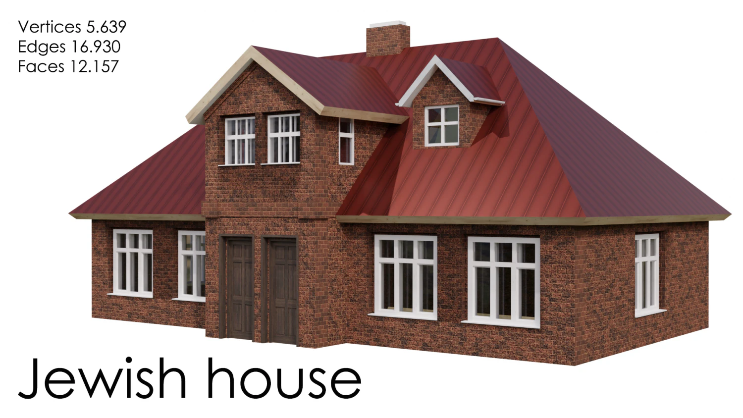 Country background house 19-20 century 3D Model .c4d .max .obj .3ds .fbx .stl .blend 