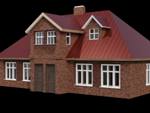 Country background house 19-20 century Model 3D