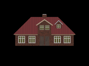 Country background house 19-20 century Model 3D