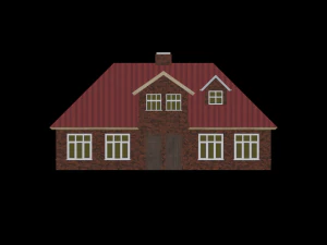 Country background house 19-20 century 3D Model