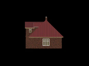 Country background house 19-20 century 3D Model