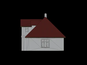 Country background house 19-20 century 3D Model