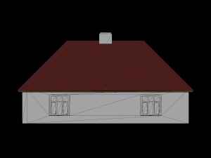 Country background house 19-20 century Model 3D