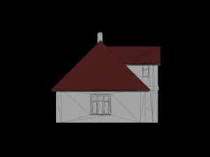 Country background house 19-20 century 3D Model