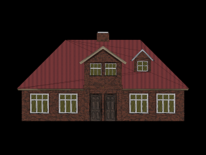 Country background house 19-20 century Model 3D