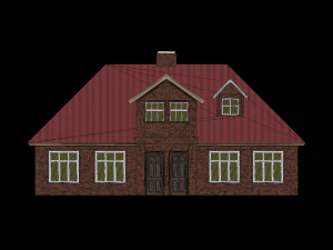 Country background house 19-20 century 3D Model