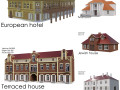 Set of buildings of the 19th-20th century Model 3D