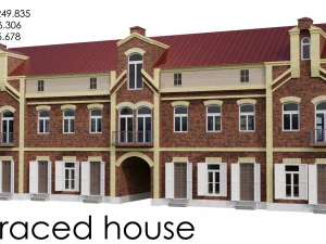 Set of buildings of the 19th-20th century 3D Model