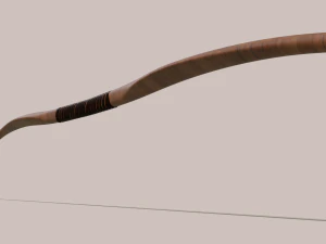 Set of bow quiver and arrows 3D Model