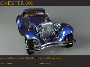Родстер 30-х років 3D Модель