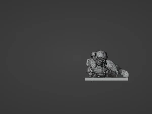 Figure of a sniper in a lying down with SVD stl 3D Model
