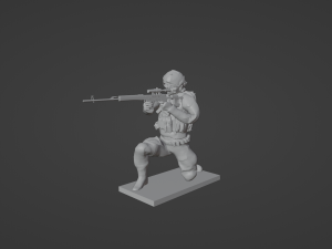 Figure of a sniper with SVD stl Modèle 3D