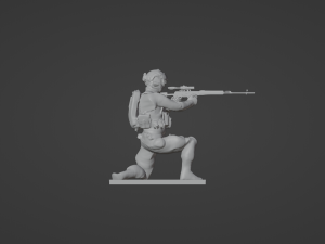 Figure of a sniper with SVD stl Modèle 3D