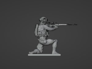 Figure of a sniper with SVD stl Modèle 3D