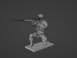 Figure of a sniper with SVD stl Modèle 3D