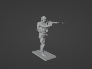 Figure of a standing sniper with SVD stl Modelo 3D