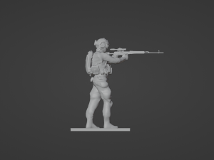 Figure of a standing sniper with SVD stl Modelo 3D