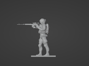 Figure of a standing sniper with SVD stl Modelo 3D