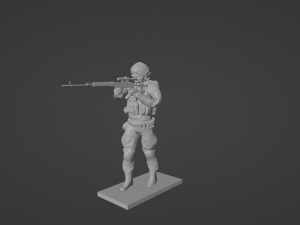 Figure of a standing sniper with SVD stl Modelo 3D
