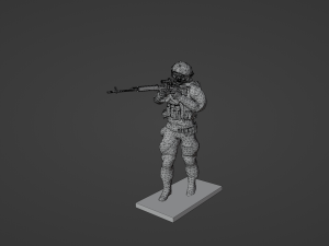 Figure of a standing sniper with SVD stl Modelo 3D