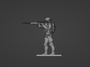 Figure of a standing sniper with SVD stl Modelo 3D