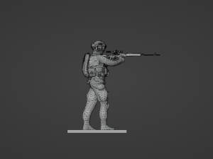 Figure of a standing sniper with SVD stl Modelo 3D