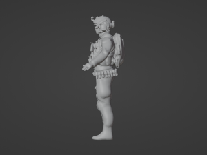NATO Set of a modern soldier with a pack of weapons RIG 3D Model