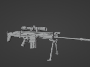 NATO Set of a modern soldier with a pack of weapons RIG 3D Model